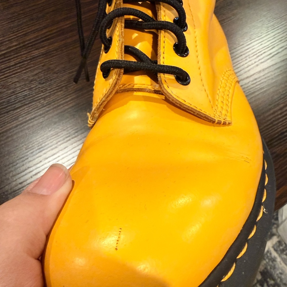 Dr. Martens 1460 Mustard Yellow Boots - Picture 10 of 16